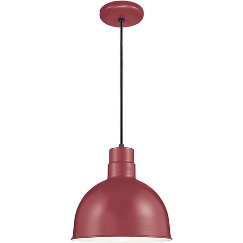 R Series 1 Light 12 inch Satin Red Indoor Pendant Ceiling Light